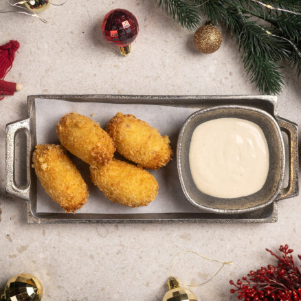 Крокети картопляні з салямі та моцарелою